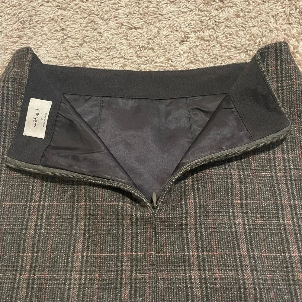 Aritzia Wilfred Renee Plaid Mini Skirt (Wool & Cashmere) - Picture 6 of 8